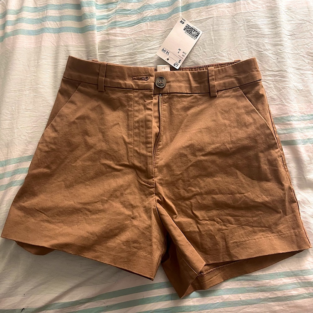 H&M Light Brown High Waisted Shorts